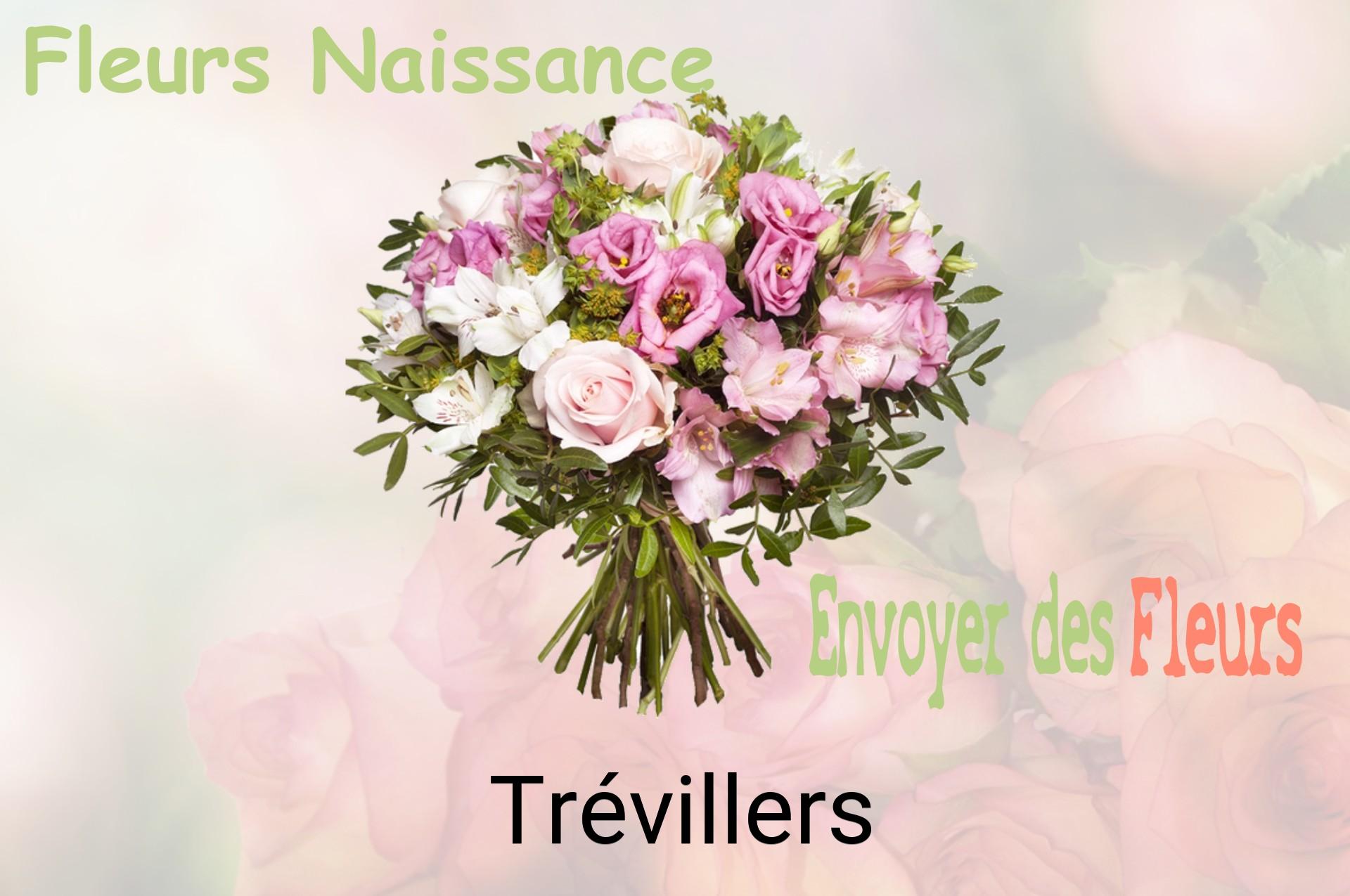 Bouquet de fleurs de naissance livré à Trévillers